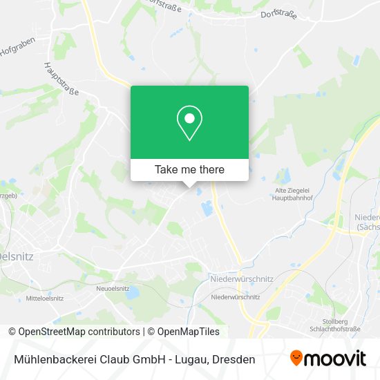 Карта Mühlenbackerei Claub GmbH - Lugau