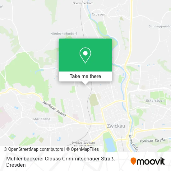 Карта Mühlenbäckerei Clauss Crimmitschauer Straß