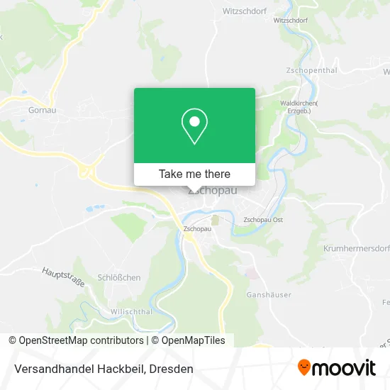 Versandhandel Hackbeil map