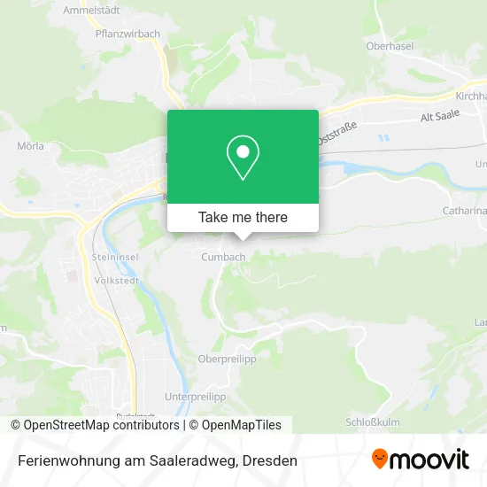 Карта Ferienwohnung am Saaleradweg