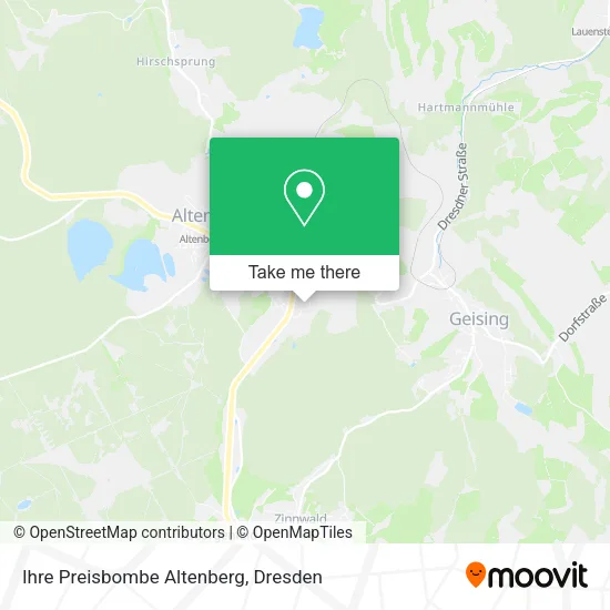 Карта Ihre Preisbombe Altenberg