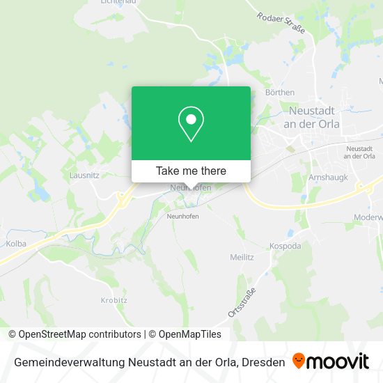 Карта Gemeindeverwaltung Neustadt an der Orla