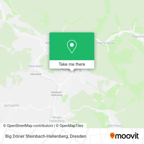 Карта Big Döner Steinbach-Hallenberg