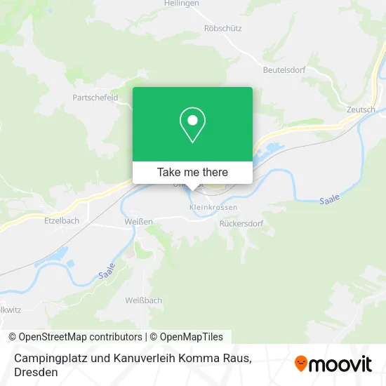 Campingplatz und Kanuverleih Komma Raus map
