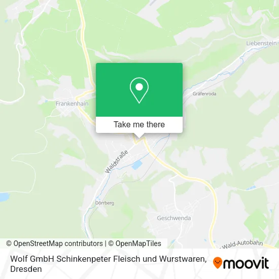 Карта Wolf GmbH Schinkenpeter Fleisch und Wurstwaren