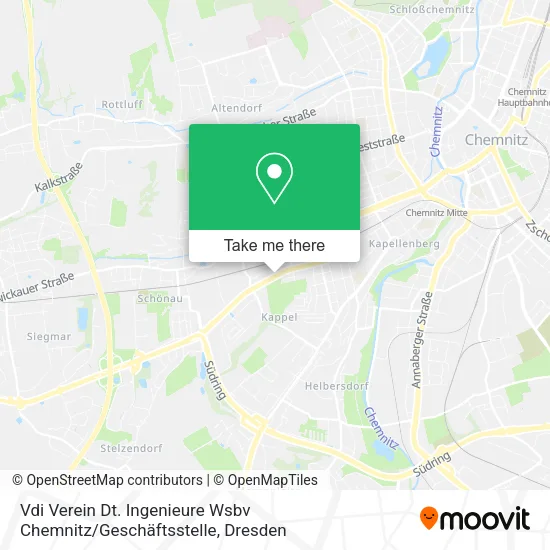 Карта Vdi Verein Dt. Ingenieure Wsbv Chemnitz / Geschäftsstelle