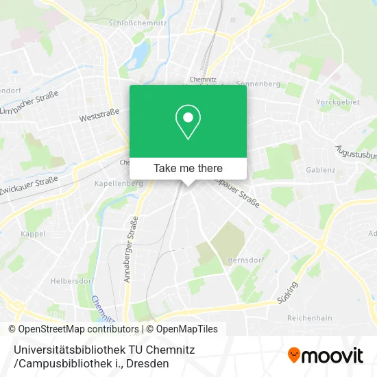 Карта Universitätsbibliothek TU Chemnitz /Campusbibliothek i.
