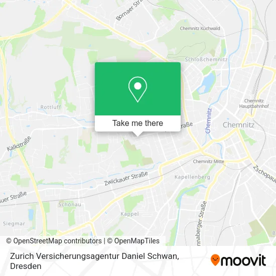 Zurich Versicherungsagentur Daniel Schwan map