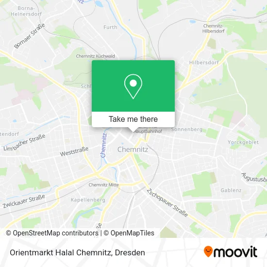 Карта Orientmarkt Halal Chemnitz