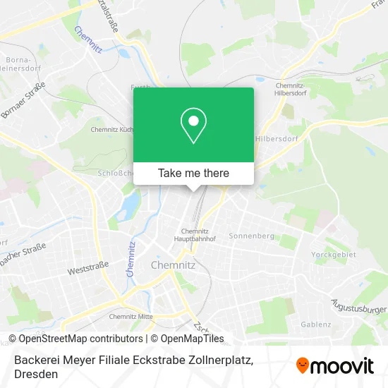 Карта Backerei Meyer Filiale Eckstrabe Zollnerplatz