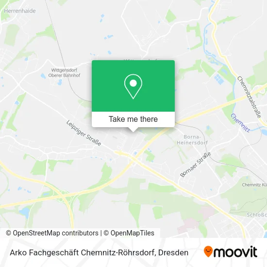 Arko Fachgeschäft Chemnitz-Röhrsdorf map