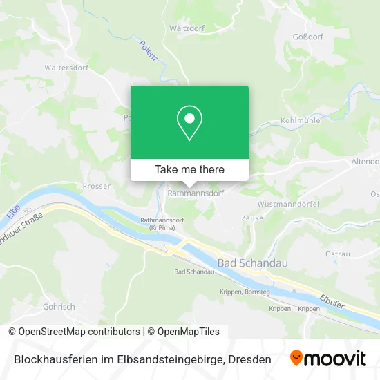 Карта Blockhausferien im Elbsandsteingebirge