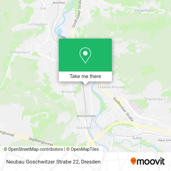 Карта Neubau Goschwitzer Strabe 22