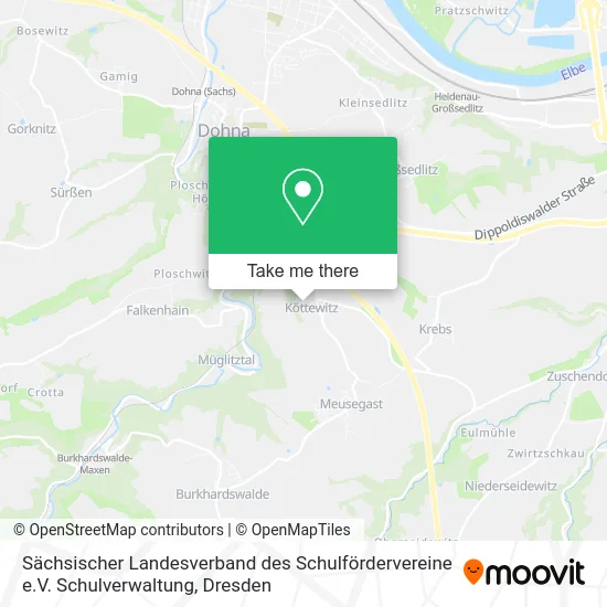 Карта Sächsischer Landesverband des Schulfördervereine e.V. Schulverwaltung