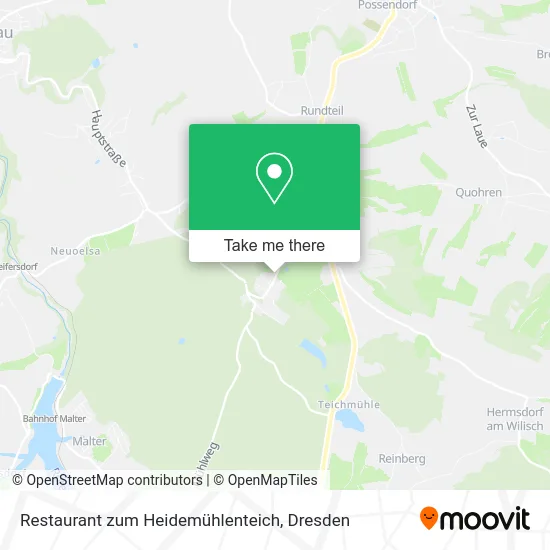 Карта Restaurant zum Heidemühlenteich