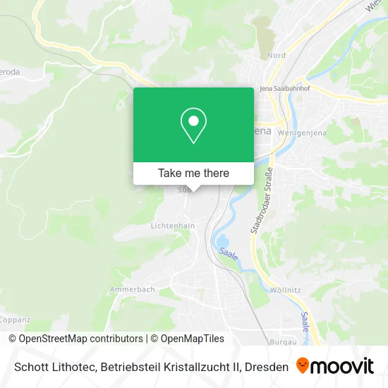 Карта Schott Lithotec, Betriebsteil Kristallzucht II