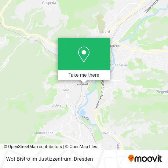Карта Wot Bistro im Justizzentrum