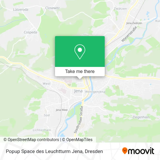 Карта Popup Space des Leuchtturm Jena