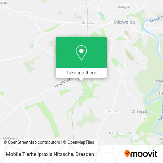 Карта Mobile Tierheilpraxis Nitzsche