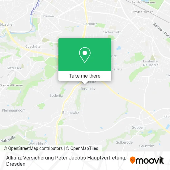 Карта Allianz Versicherung Peter Jacobs Hauptvertretung