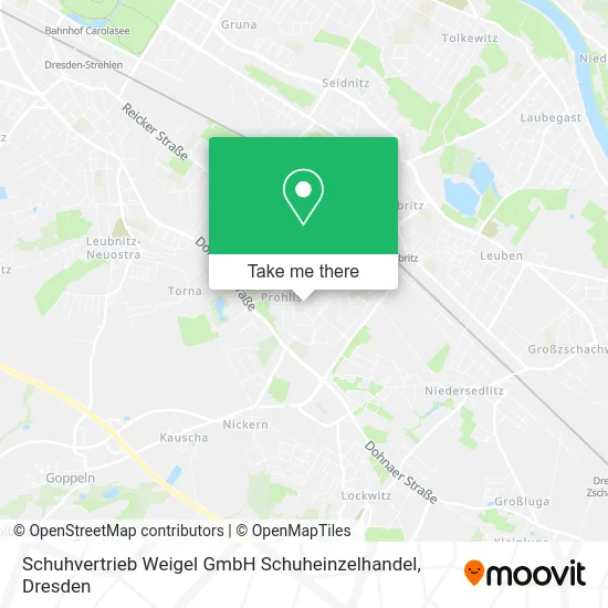 Карта Schuhvertrieb Weigel GmbH Schuheinzelhandel