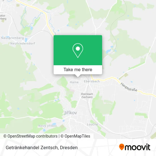Карта Getränkehandel Zentsch