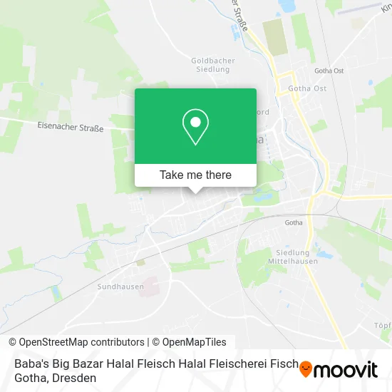 Карта Baba's Big Bazar Halal Fleisch Halal Fleischerei Fisch Gotha