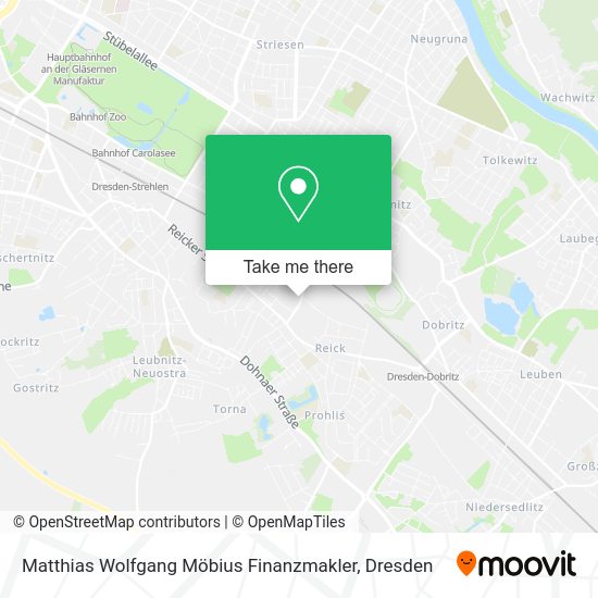 Карта Matthias Wolfgang Möbius Finanzmakler