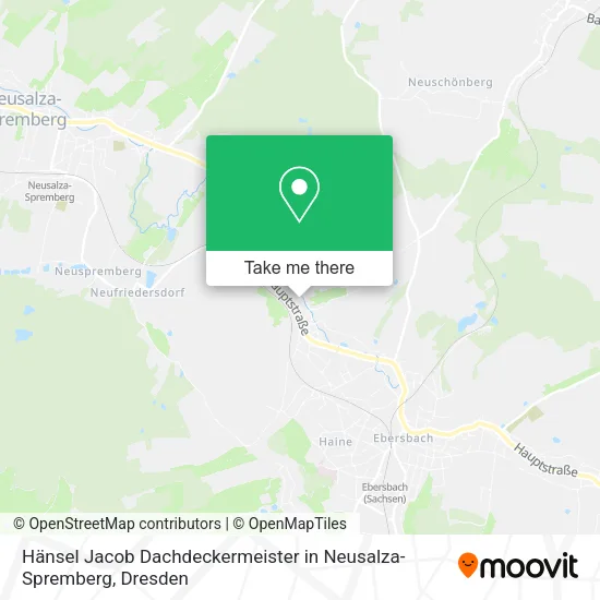 Карта Hänsel Jacob Dachdeckermeister in Neusalza-Spremberg