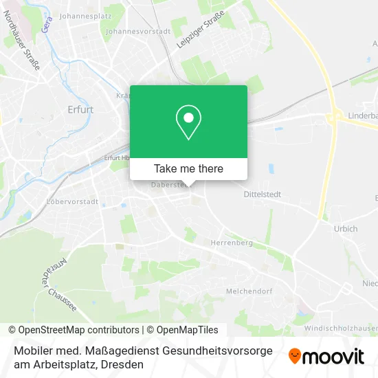 Карта Mobiler med. Maßagedienst Gesundheitsvorsorge am Arbeitsplatz