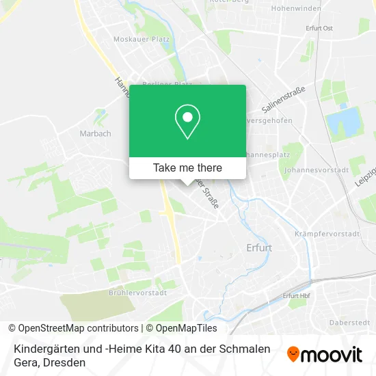 Карта Kindergärten und -Heime Kita 40 an der Schmalen Gera