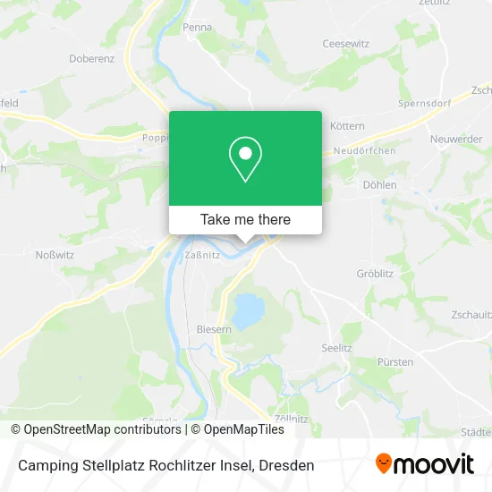 Карта Camping Stellplatz Rochlitzer Insel