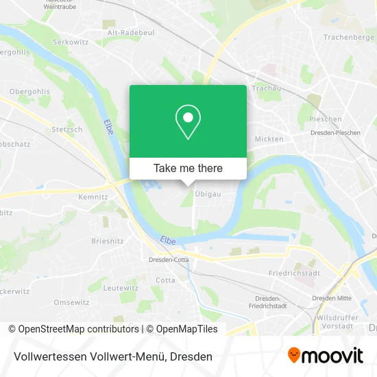 Карта Vollwertessen Vollwert-Menü