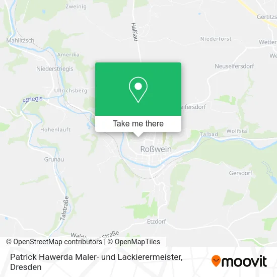 Карта Patrick Hawerda Maler- und Lackierermeister