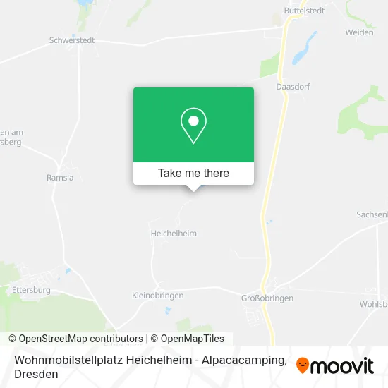 Карта Wohnmobilstellplatz Heichelheim - Alpacacamping