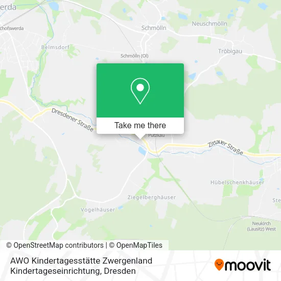 Карта AWO Kindertagesstätte Zwergenland Kindertageseinrichtung