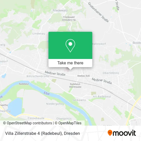 Карта Villa Zillerstrabe 4 (Radebeul)