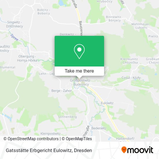 Карта Gatsstätte Erbgericht Eulowitz
