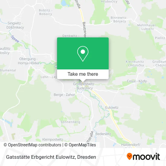 Карта Gatsstätte Erbgericht Eulowitz