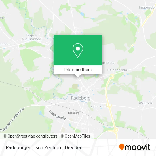 Карта Radeburger Tisch Zentrum
