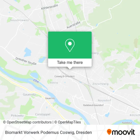 Карта Biomarkt Vorwerk Podemus Coswig
