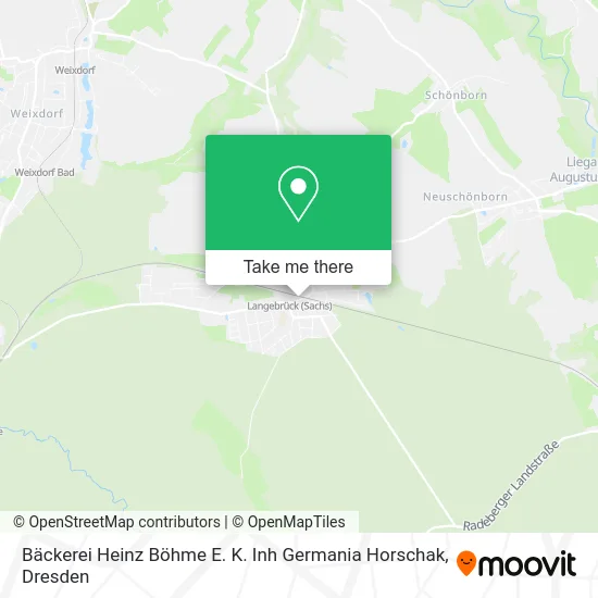 Карта Bäckerei Heinz Böhme E. K. Inh Germania Horschak