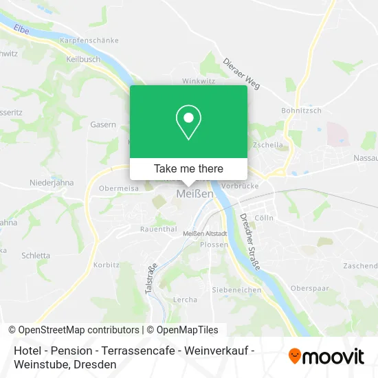 Карта Hotel - Pension - Terrassencafe - Weinverkauf - Weinstube