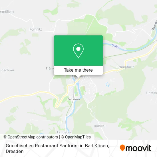 Карта Griechisches Restaurant Santorini in Bad Kösen