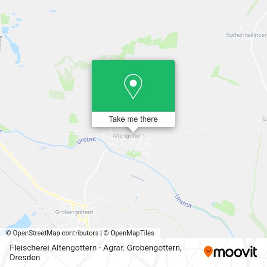 Карта Fleischerei Altengottern - Agrar. Grobengottern