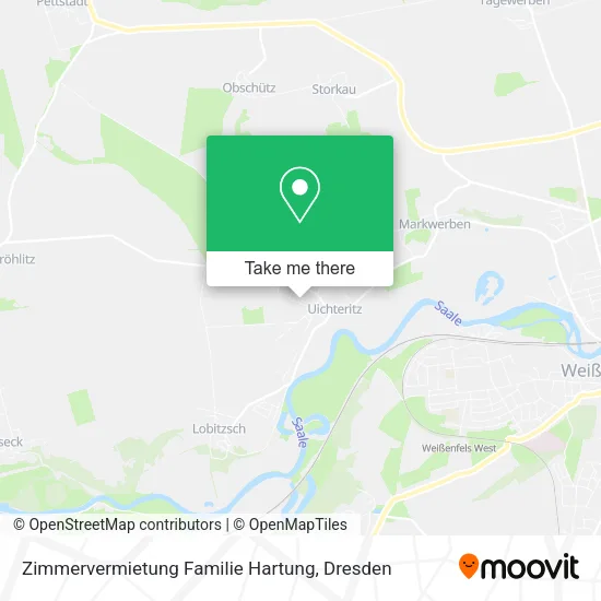 Карта Zimmervermietung Familie Hartung