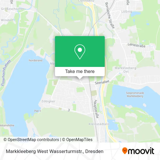 Markkleeberg West Wasserturmstr. map