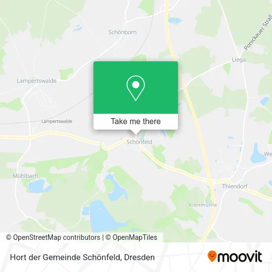 Hort der Gemeinde Schönfeld map