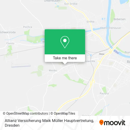 Карта Allianz Versicherung Maik Müller Hauptvertretung
