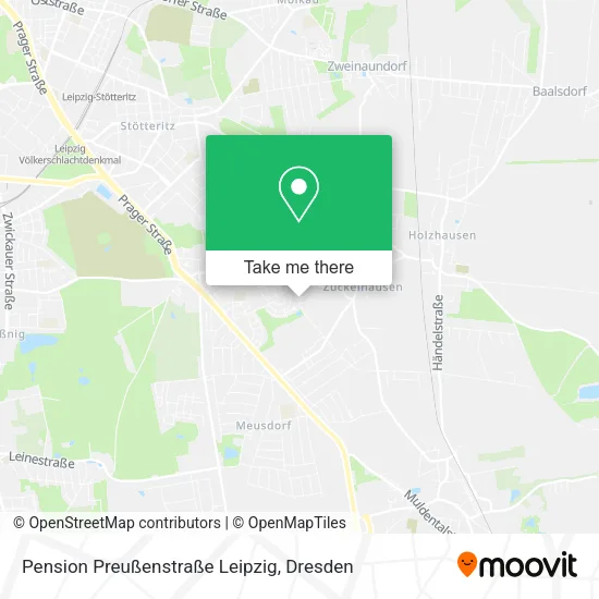 Карта Pension Preußenstraße Leipzig
